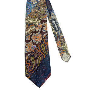 Liberty of London Neck Tie All Silk Multicolor Stripe Paisley UK Wide